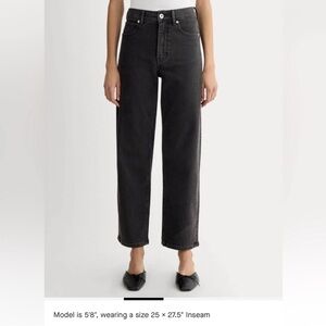 Everlane The 90’s Way High Organic Cotton Black Jeans 26 Long